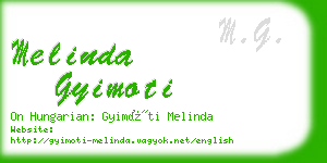 melinda gyimoti business card